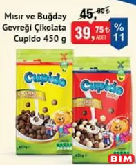 CUPİDO MISIR VE BUĞDAY GEVREĞİ ÇİKOLATA 450 G